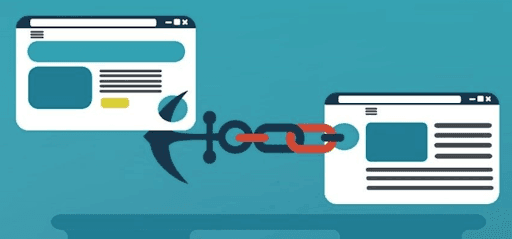 Anchor text example showing the clickable words of a link and the page they point to