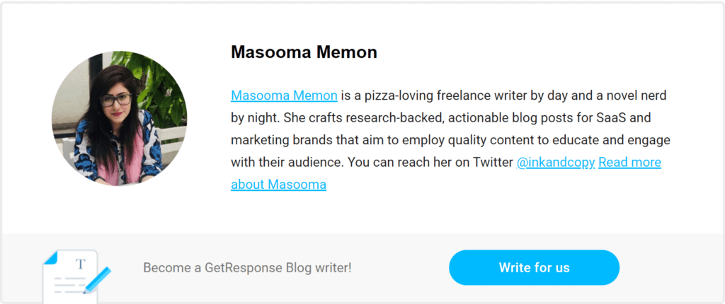 Links in Guest Post Author Bio on GetResponse