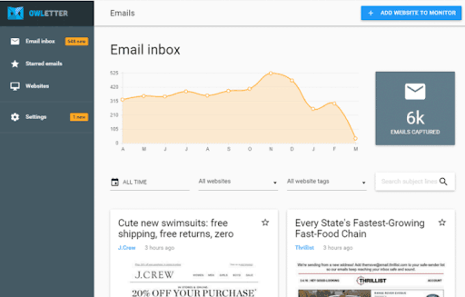 Owletter screenshot