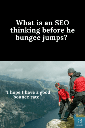What is an SEO thinking before he bungee jumps