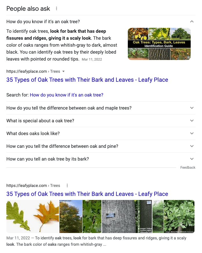 PAA trees