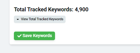 Save Keywords button at the bottom of the Keyword Manager
