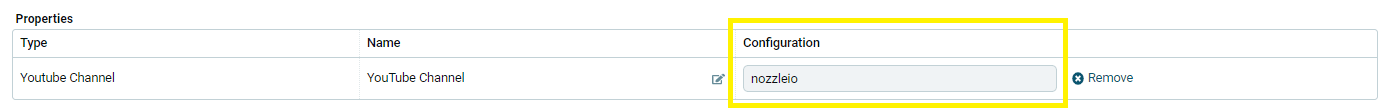 Field for entering the YouTube channel name or user ID