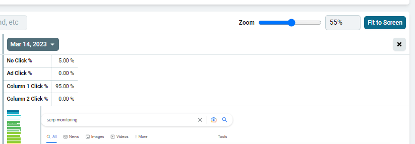 Zoom bar and Fit to Screen button above a snapshot