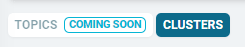 Topics feature marked as coming soon
