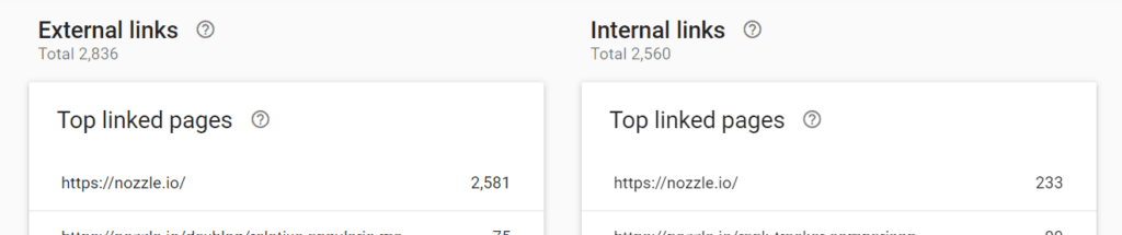 Google Search Console link analysis
