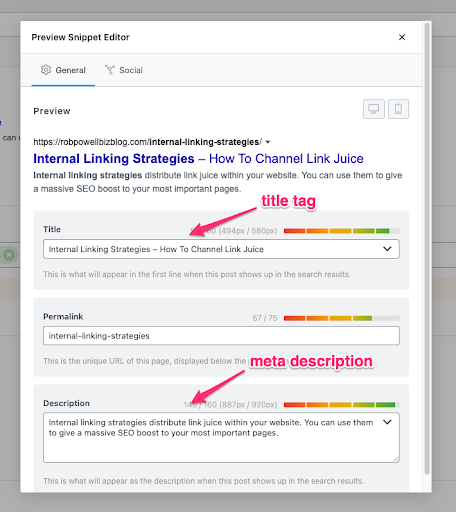 optimize your meta tags