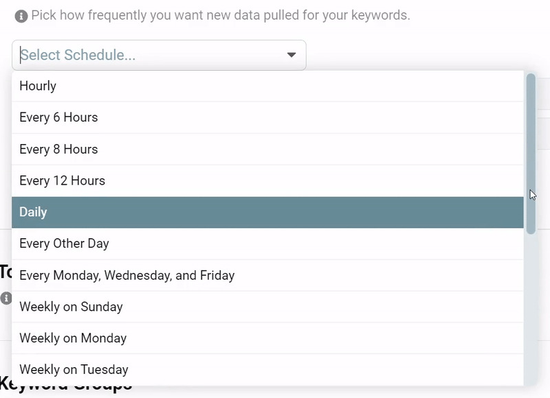 all builtin scheduling options