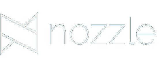 Nozzle light logo in footer