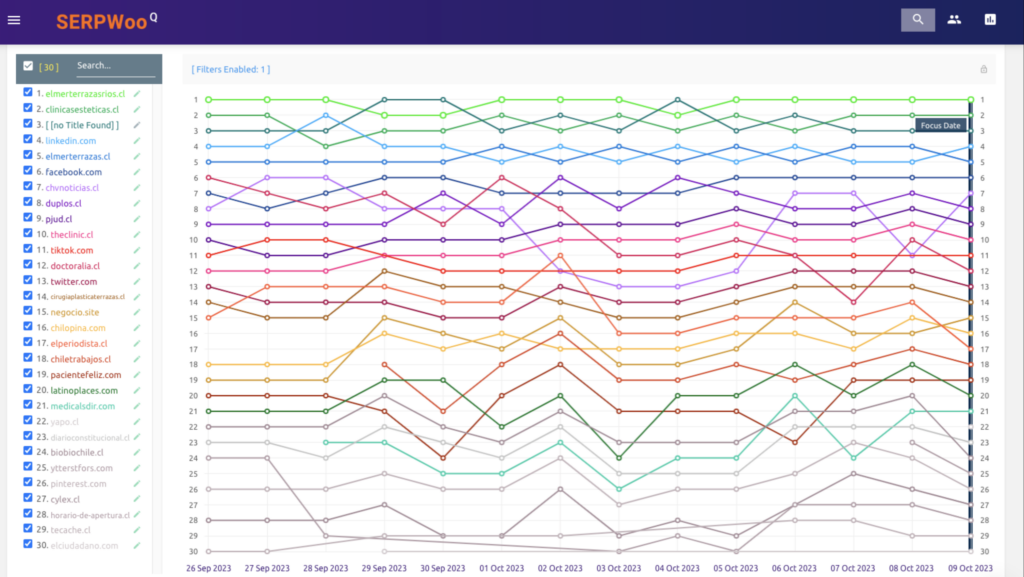 SERPwoo reputation management tracker: SERP View